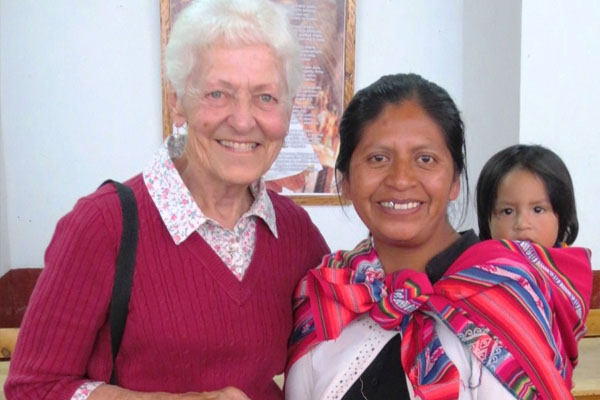 Sister Rita Coumont SCIC in Peru mountains